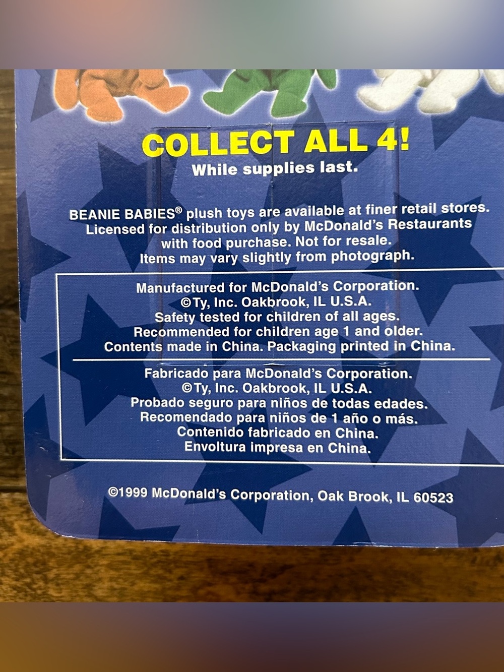 TY McDonalds Beanie Baby Erin Maple Britannia Glory the Bear 1999 SET OF 4 - Picture 4 of 16